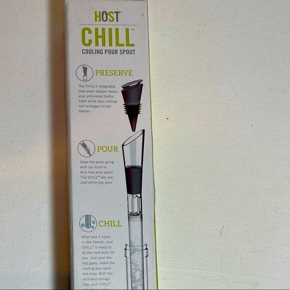Host chill cooling wine spout wine cooling device w pouring mechanism wine guide - Picture 1 of 9